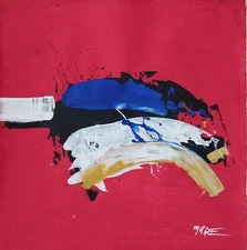 Manabu Mabe Signed Abstract Oil Painting on Canvas - Japanese Brazilian Art