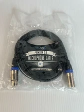 Premium Blue Coil Audio XLR Male to Female Microphone Audio Patch Cable 10ft