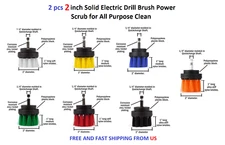 2 pcs 2 inch Solid Electric Drill Brush Power Scrub for All Purpose Clean