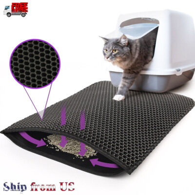 Cat Litter Mat Trapping Honeycomb Double Layer Design