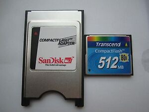 ATA PC card PCMCIA Adapter JANOME Machines WD  SILICONDRIVE  512MB CompactFlash