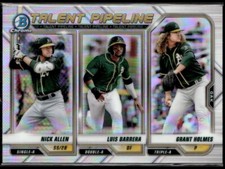 2021 Bowman Talent Pipeline #TP-OAK Luis Barrera / Nick Allen / Grant Holmes