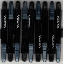 WINMAU VECTA Black Medium Polcarbonate/Aluminum Top Dart Shafts: 1 set of 3