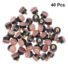 40PCS Billiard Cue Ferrules and Tips Billiard Replacement Ferrules Hard Cue Tips