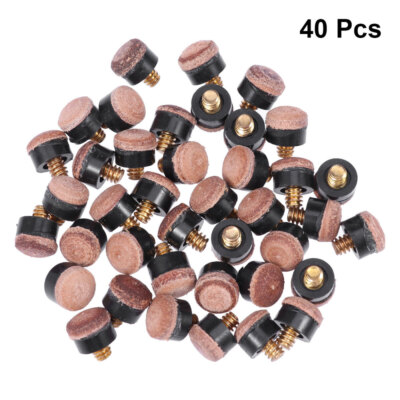 40PCS Billiard Cue and Tips Billiard Replacement Hard Cue Tips