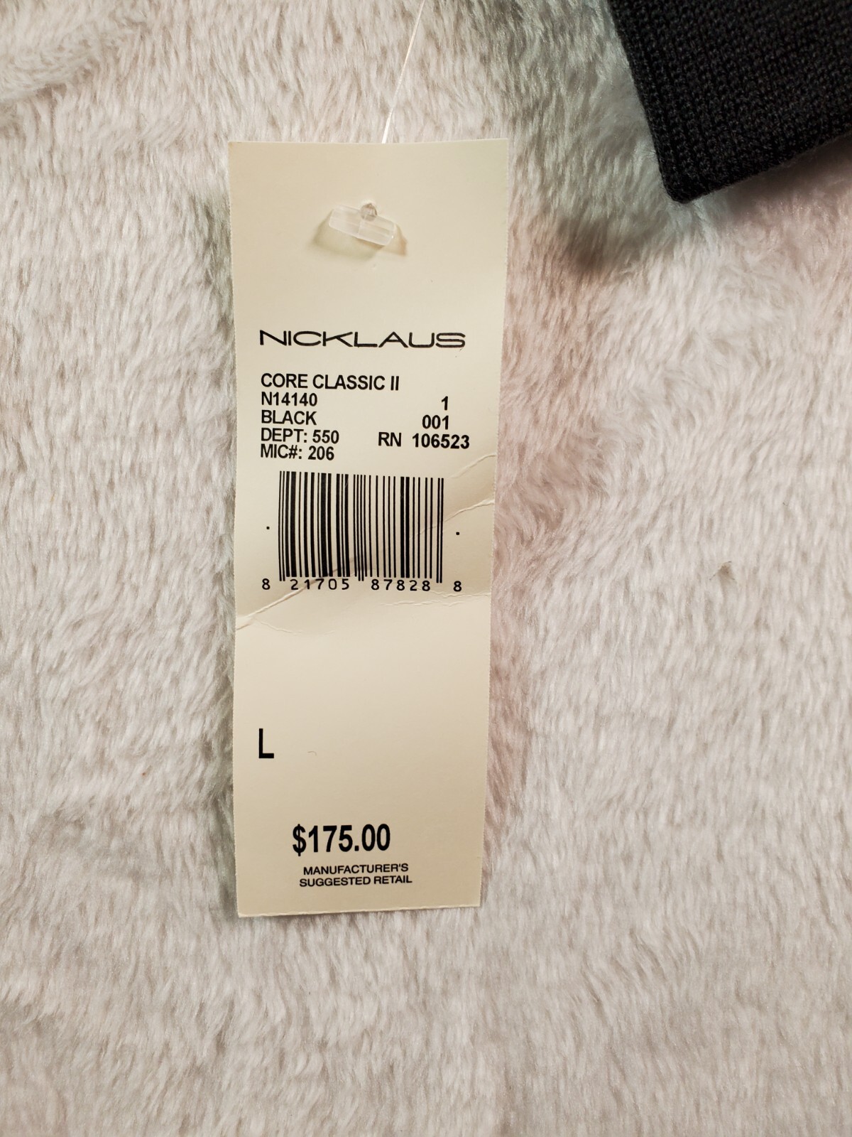 Jack Nicklaus Golf Performance Jacket Men's L Black Long Sleeve Water Resistant