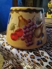 Interior del hogar Tarro de velas de cerámica Topper Lámpara Pantalla Vidrio Fruta Uvas Manzana Pera