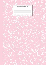 Marble Notebook A4: Pastel Pink College Ruled Journal