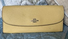 Coach Yellow Wallet-Slim. F5994