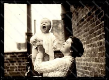 Woman playing with baby 5" x 7" Brown Brothers Original Type 1 Photograph C248