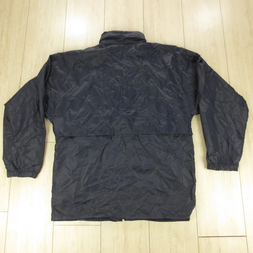 Imperméable Capuche Oversized Vintage 90s K-Way Homme L Bleu Nylon - Photo 4/4