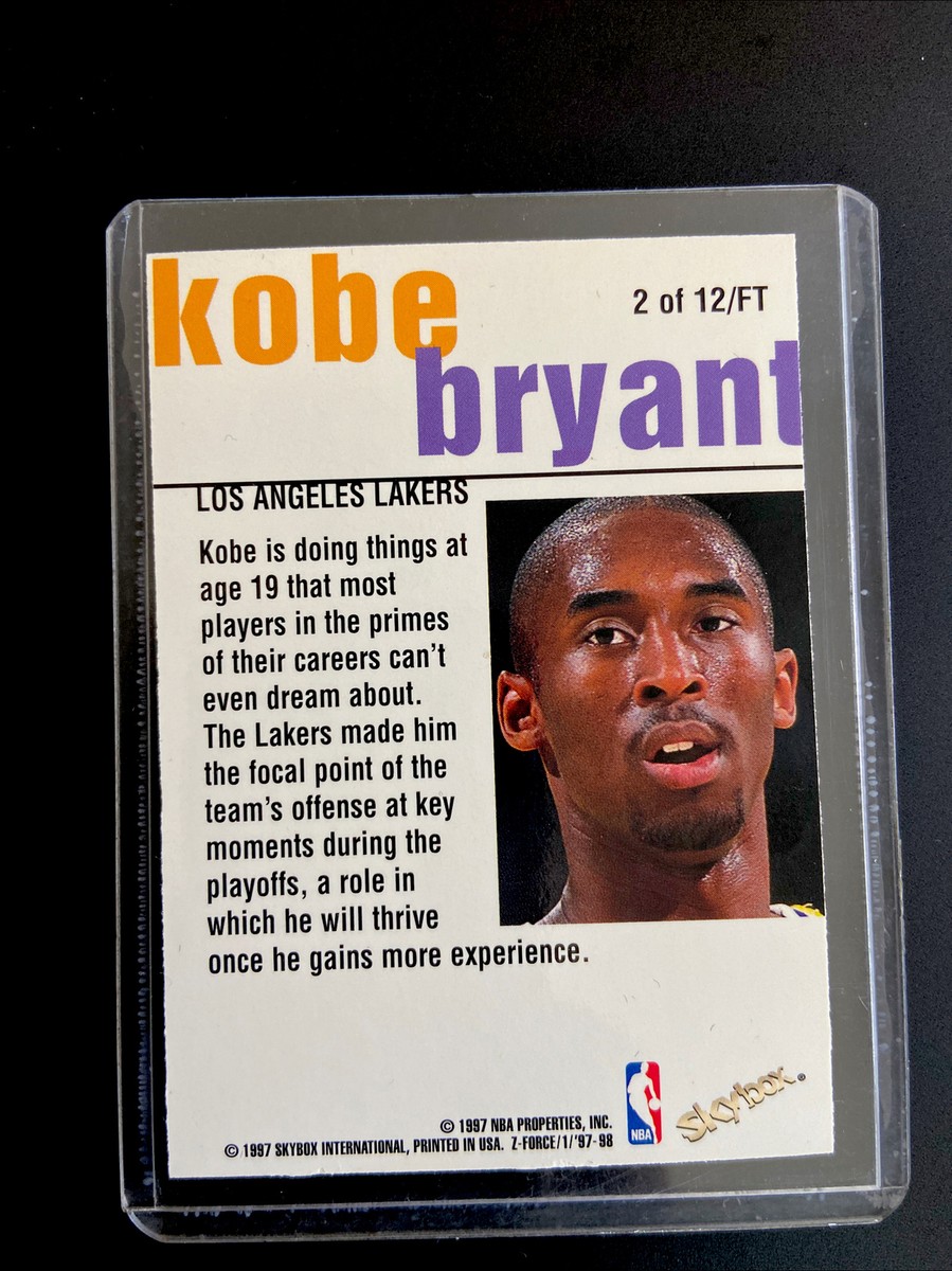 その他 1997 97 Skybox Fast Track KOBE BRYANT #2 1997-98 Skybox Z-Force Fast Track #2 Kobe Bryant - PSA EX-MT