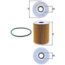 MAHLE Oil Filter OX254D5 OX 254D5 Genuine Part Fits PORSCHE