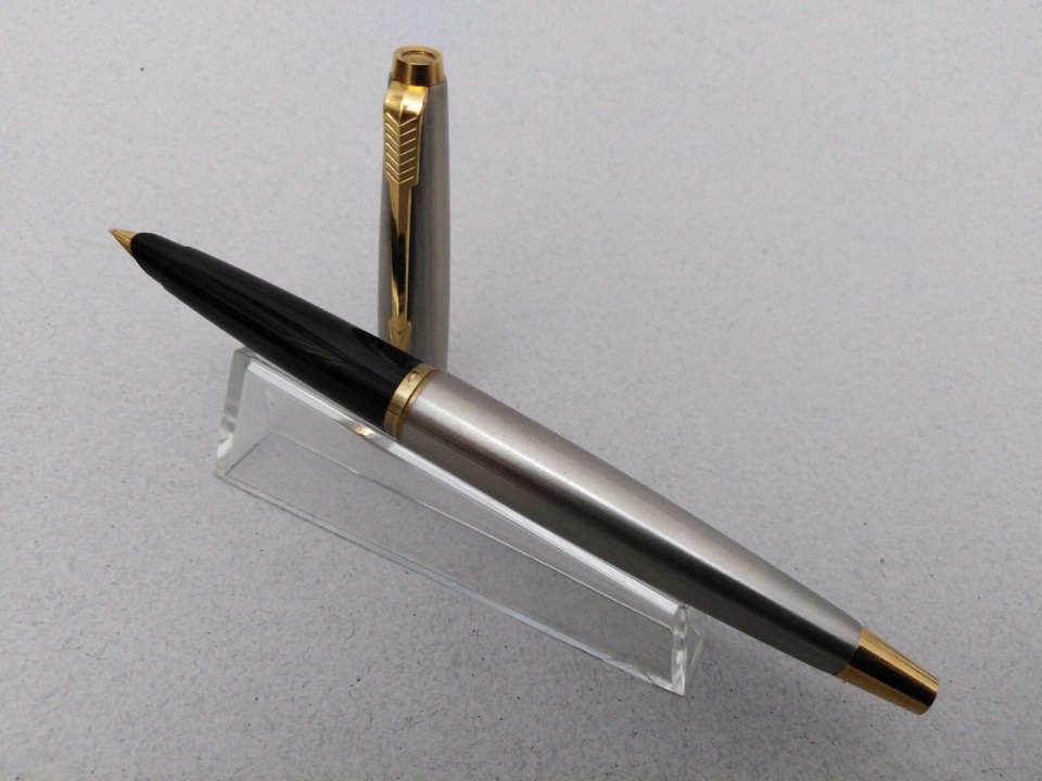 PARKER 45 FLIGHTER GOLD TASSIE FOUNTAIN PEN 14K F NIB ~VINTAGE BOXED | eBay