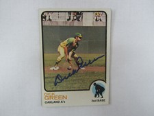 1973 Topps # 456 Dick Green Autograph / Signed Card Oakland Athletics (M)