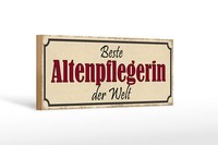 Holzschild Spruch 27X10 Cm Beste Altenpflegerin Der Welt Deko Schild Wooden Sign