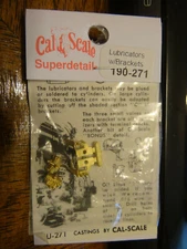 Cal-Scale #271 Steam Loco Mechanical Lubricators w/Brackets (Brass Castings)