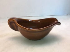 Burden China Brown Glazed Small Creamer Gravy Sauce Boat USA Dove Stamp 5.25”