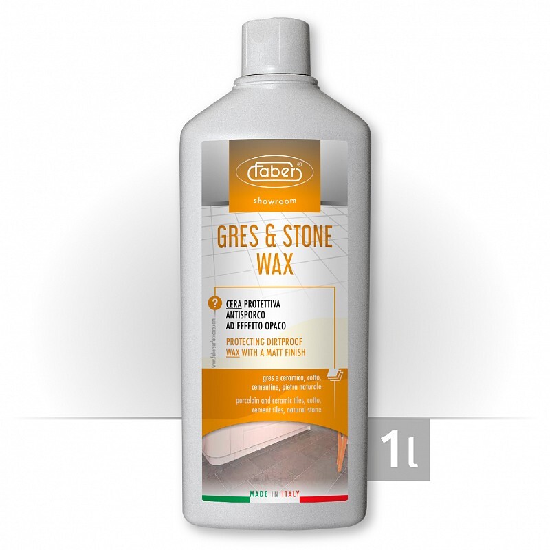 Faber GRES & STONE WAX CERA PROTETTIVA 1LT ANTISPORCO  EFFETTO OPACO COTTO GRES