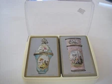 Smithsonian Enamel Case Decks Of Playing Cards In Plastic Case Vintage