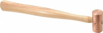 Made in USA 1/2 Lb Head 3/4'' Face Copper Nonmarring Hammer