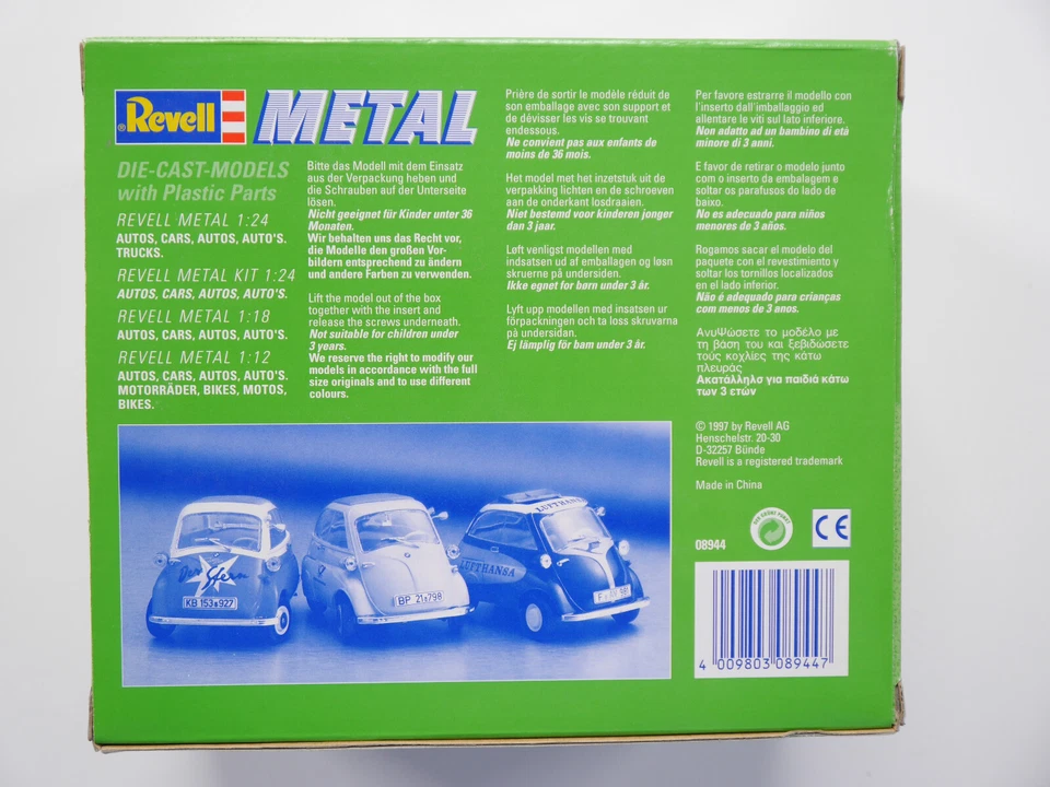 Messerschmitt KR 200 Cabrio-Limousine in blau metallic, Revell 0894 in 1:18 Ovp - Bild 4 von 4