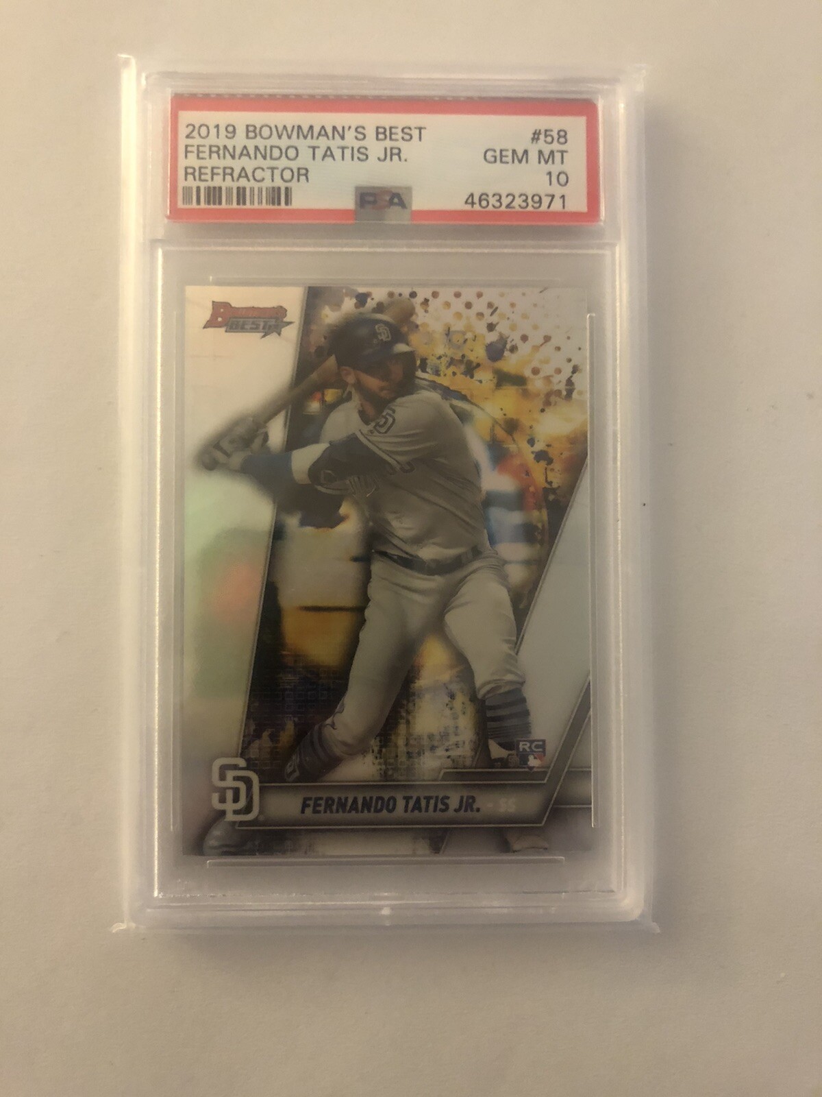 2019 Bowman's Best #58 Fernando Tatis Jr RC Refractor PSA 10 Low Pop