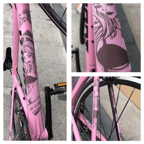 Bike Frame Sticker Mountain Bike Scratch Resistant Frame Protector U3D3 - Picture 3 of 5