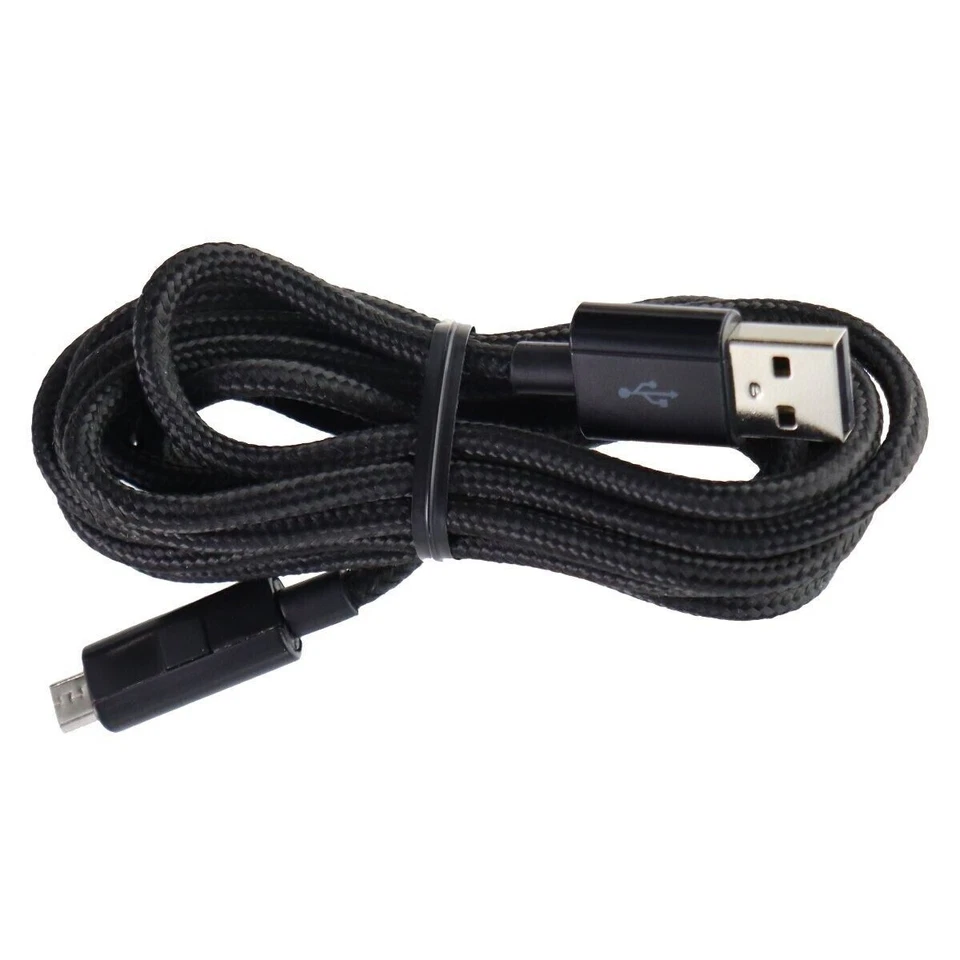 OEM Verizon Original 4FT Black Braided micro-USB Charger/Sync Data Cable w/LED - Image 4 of 4