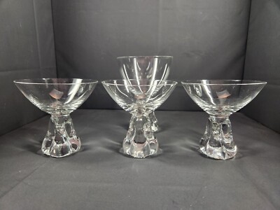 Skruf Sweden Sigrid clear drinking champagne wine barware glasses mixed lot READ