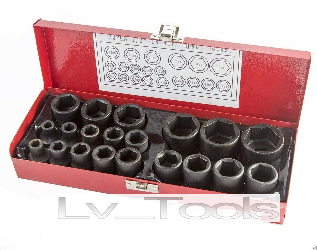 Mai più bulloni bloccati! Kit 20 Bussole 1/2" 8-32mm per Pistola Aria