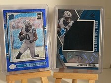 Ja'Tavion Sanders 2 Lot -Donruss Optic Blue Glitter/Phoenix Rookie Silhouettes