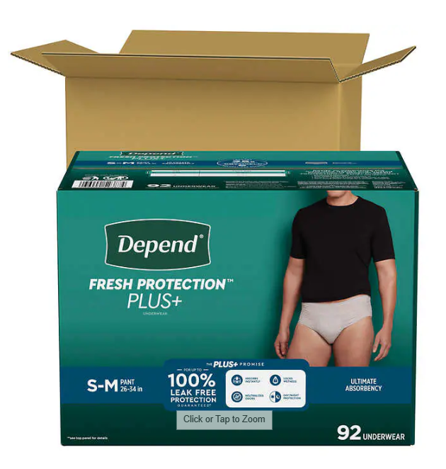 Depend Protection Plus Ultimate Underwear for Men Size S/M 92 Count 36000523874 eBay
