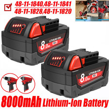2PACK For Milwaukee For M18 Lithium 8.0AH Extended Capacity Battery 48-11-1860