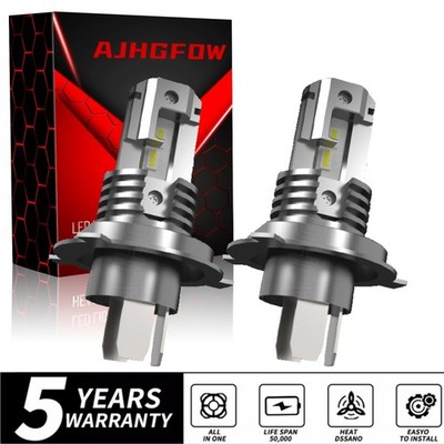 AJHGFOW 9003 H4 LED Headlight Bulbs High Low Beam Conversion Kit 6500K White