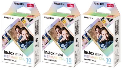 Fuji Instax Film 3x10 = 30 Aufnahmen Mermaid bunter Rahmen f Mini 8 9 11 12