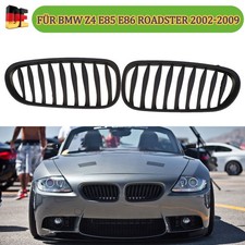 Paar Sport K�hlergrill Frontgrill Schwarz f�r BMW Z4 E85 E86 Roadster 2002-2009