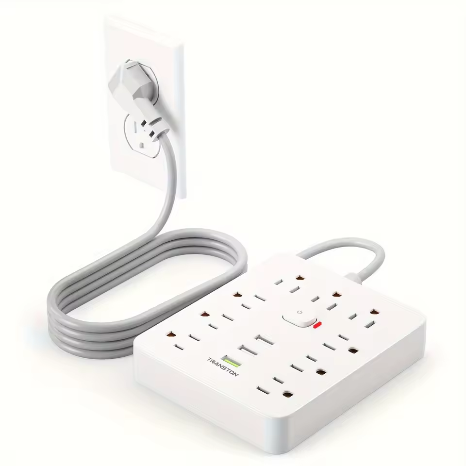 TRANSTON Power strip with Surge Protector, 9 power strip 3 USB Ports,5ft Extensi