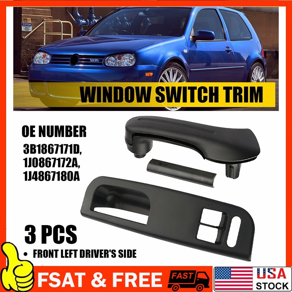 For VW Golf MK4 2Dr Interior Door Grab Handle + Window Switch