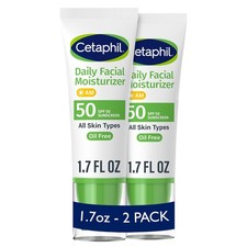 Daily Facial Moisturizer SPF 50 1.7 Fl Oz Pack of 2 Gentle For Dry to Normal
