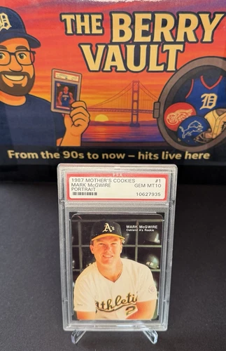 1987 MOTHER'S COOKIES MARK MCGWIRE PORTRAIT #1 MARK MCGWIRE PSA 10
