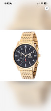 New Montres Prestige x Invicta Mens Chronograph Gold watch Black Dial MPW-0079