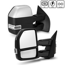 15-18 F150 8 pin Power/Heated Telescoping LED Signal Black/Chrome Tow Mirrors