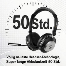 Wantek Drahtloses Headset mit Noise Cancelling Mikrofon USB-Dongle für PC/Handys – Bild 6