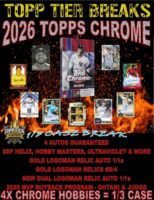 SEATTLE MARINERS 2026 TOPPS CHROME BASEBALL 4X HOBBY BOX 1/3 CASE BREAK 7056