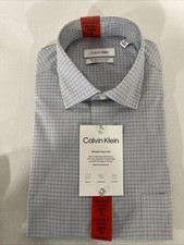 Calvin Klein Men's Wrinkle Free Dress Shirt M 15-15.5 32/33 