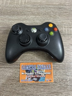   Official Microsoft Xbox 360 Black Wireless Controller! ~ Works! Authentic 