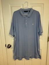 Polo Ralph Lauren Classic Fit Performance Polo Mens XL Shirt Sky Blue Golf