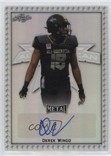 2020 Leaf Metal US Army All-American Bowl AAB Etch 40/50 Derek Wingo Auto 3hd