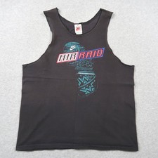 Vintage 90s Nike Air Raid Tank Top Mens L Large Black Graphic Made in USA